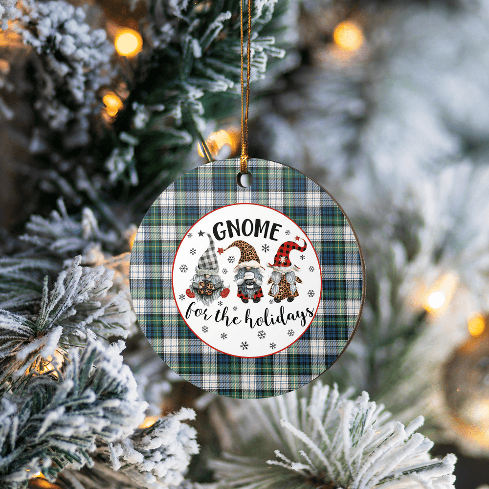 Clan Gordon Dress Ancient Tartan Tartan Crest Gnome Round Ceramic Ornament ND97 Gordon Dress Ancient Tartan Tartan Christmas   
