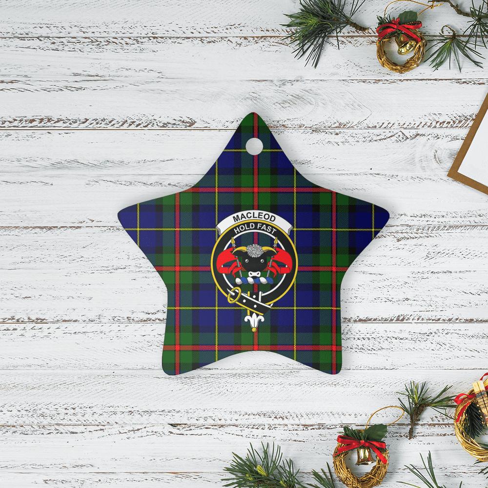 Clan MacLeod of Harris Modern Tartan Crest Star Ceramic Ornament PW94 MacLeod of Harris Modern Tartan Tartan Christmas   