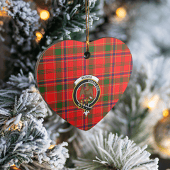 Clan Munro Modern Tartan Crest Heart Ceramic Ornament AI71 Munro Modern Tartan Tartan Christmas   