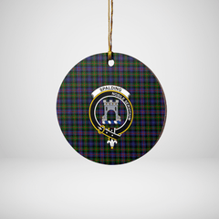 Clan Spalding Murray of Atholl Modern Tartan Crest Round Ceramic Ornament UX54 Spalding Murray of Atholl Modern Tartan Tartan Christmas   