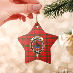 Clan MacDonnell of Keppoch Modern Tartan Crest Star Ceramic Ornament AJ87 MacDonnell of Keppoch Modern Tartan Tartan Christmas   