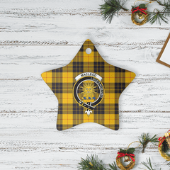 Clan MacLeod of Lewis Ancient Tartan Crest Star Ceramic Ornament DU45 MacLeod of Lewis Ancient Tartan Tartan Christmas   