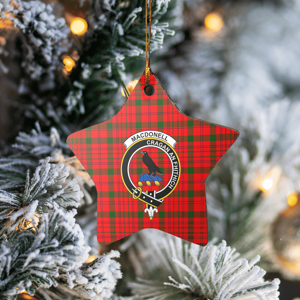 Clan MacDonnell of Keppoch Modern Tartan Crest Star Ceramic Ornament AJ87 MacDonnell of Keppoch Modern Tartan Tartan Christmas   