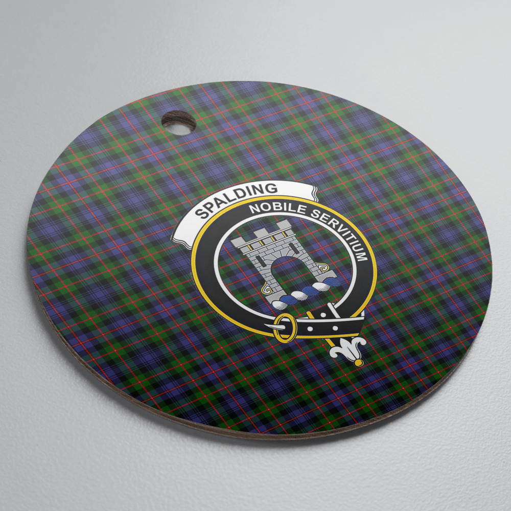 Clan Spalding Murray of Atholl Modern Tartan Crest Round Ceramic Ornament UX54 Spalding Murray of Atholl Modern Tartan Tartan Christmas   