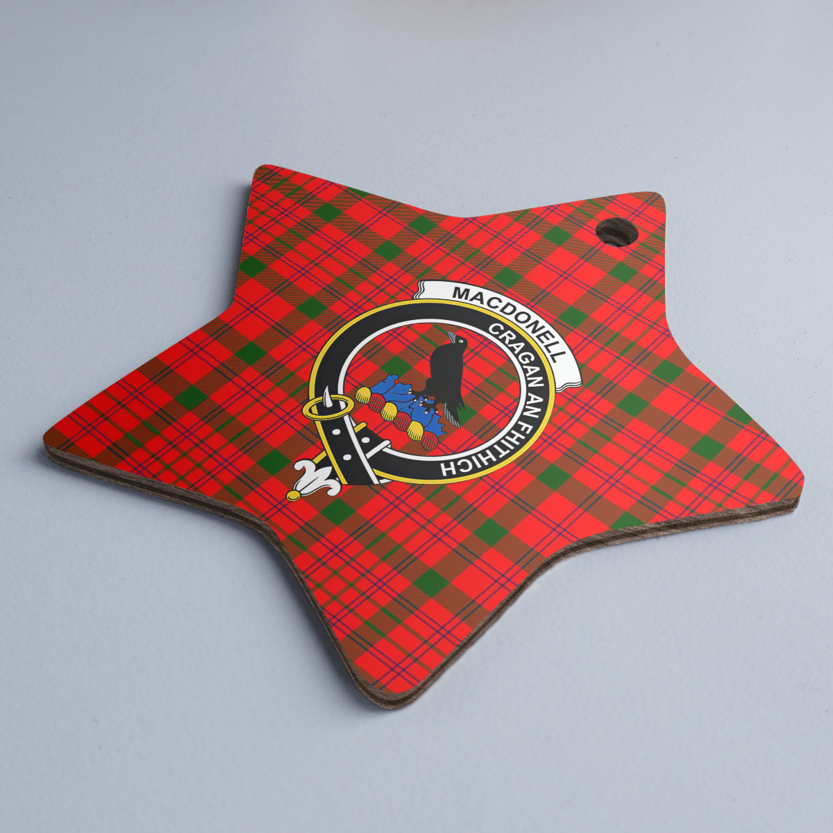 Clan MacDonnell of Keppoch Modern Tartan Crest Star Ceramic Ornament AJ87 MacDonnell of Keppoch Modern Tartan Tartan Christmas   