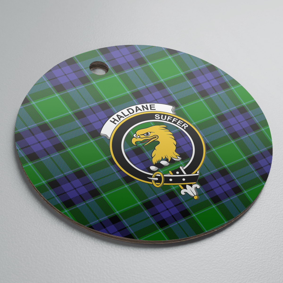 Clan Haldane 2 Tartan Crest Round Ceramic Ornament GD20 Haldane 2 Tartan Tartan Christmas   