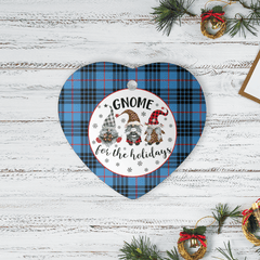 Clan MacKay Blue Tartan Tartan Crest Gnome Heart Ceramic Ornament EX53 MacKay Blue Tartan Tartan Christmas   