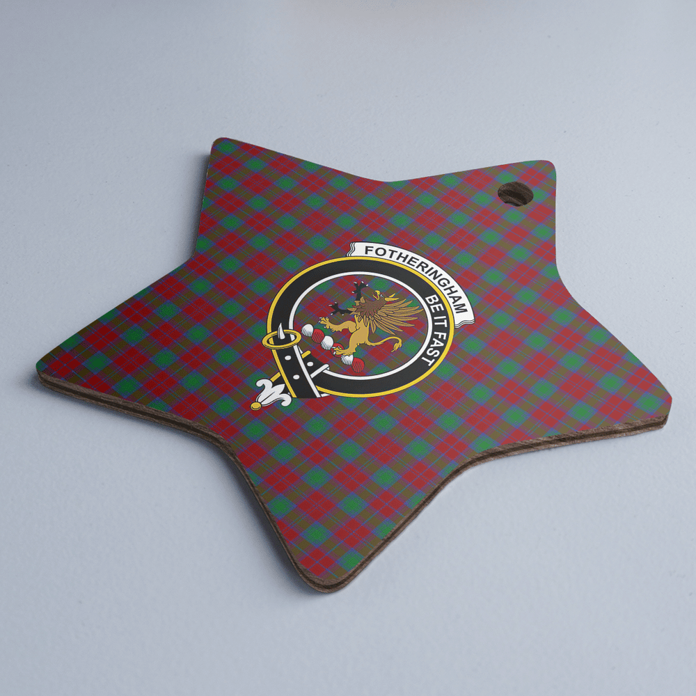 Clan Fotheringham Tartan Crest Star Ceramic Ornament QG54 Fotheringham Tartan Tartan Christmas   
