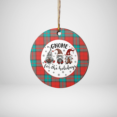 Clan Dunbar Ancient Tartan Tartan Crest Gnome Round Ceramic Ornament RM67 Dunbar Ancient Tartan Tartan Christmas   