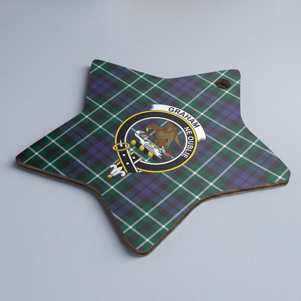 Clan Graham of Montrose Modern Tartan Crest Star Ceramic Ornament XM60 Graham of Montrose Modern Tartan Tartan Christmas   