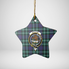 Clan Graham of Montrose Modern Tartan Crest Star Ceramic Ornament XM60 Graham of Montrose Modern Tartan Tartan Christmas   