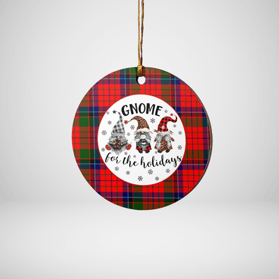 Clan Nicolson Modern Tartan Tartan Crest Gnome Round Ceramic Ornament