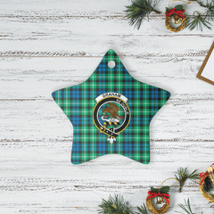 Clan Graham of Montrose Ancient Tartan Crest Star Ceramic Ornament MJ66 Graham of Montrose Ancient Tartan Tartan Christmas   