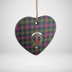 Clan Logan Modern Tartan Crest Heart Ceramic Ornament HK99 Logan Modern Tartan Tartan Christmas   