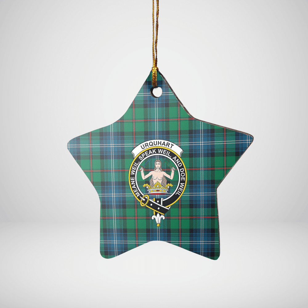 Clan Urquhart Ancient Tartan Crest Star Ceramic Ornament NW85 Urquhart Ancient Tartan Tartan Christmas   