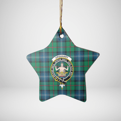 Clan Urquhart Ancient Tartan Crest Star Ceramic Ornament NW85 Urquhart Ancient Tartan Tartan Christmas   