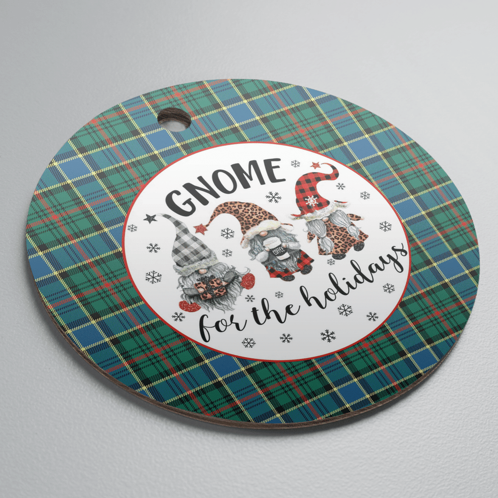 Clan Ogilvie Hunting Ancient Tartan Tartan Crest Gnome Round Ceramic Ornament QO17 Ogilvie Hunting Ancient Tartan Tartan Christmas   