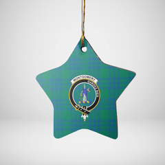 Clan Montgomery Ancient Tartan Crest Star Ceramic Ornament VN31 Montgomery Ancient Tartan Tartan Christmas   