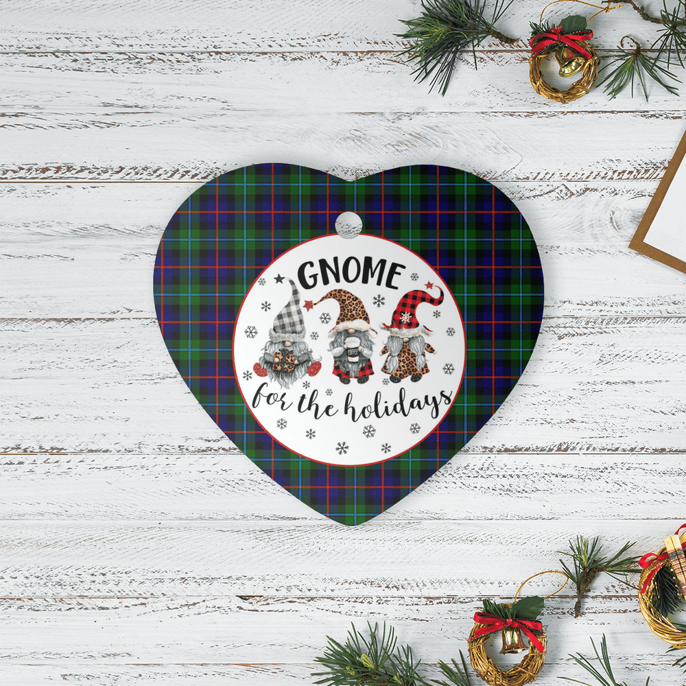 Clan Campbell of Cawdor Modern Tartan Tartan Crest Gnome Heart Ceramic Ornament WM86 Campbell of Cawdor Modern Tartan Tartan Christmas   