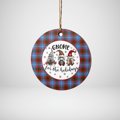 Clan Newton (Edingburg) Tartan Tartan Crest Gnome Round Ceramic Ornament DT93 Newton (Edingburg) Tartan Tartan Christmas   