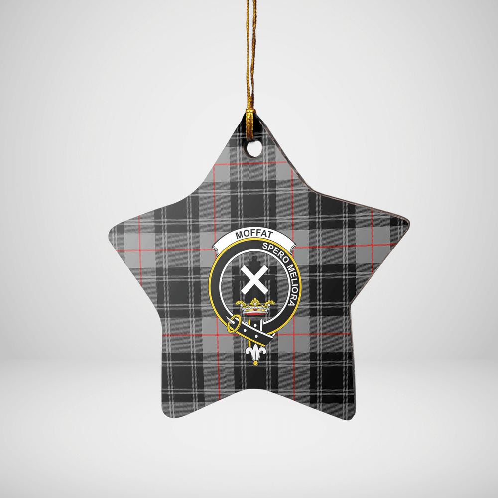 Clan Moffat Modern Tartan Crest Star Ceramic Ornament CG82 Moffat Modern Tartan Tartan Christmas   