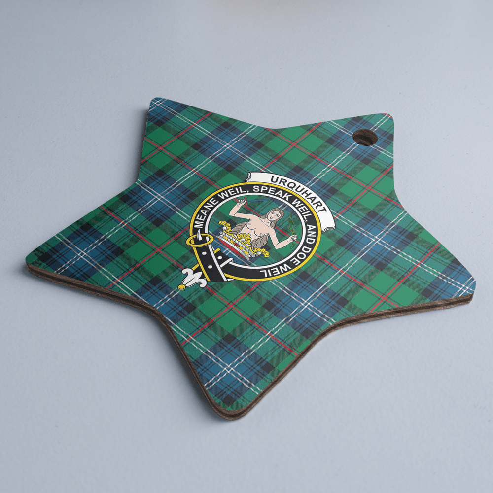Clan Urquhart Ancient Tartan Crest Star Ceramic Ornament NW85 Urquhart Ancient Tartan Tartan Christmas   