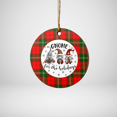 Clan Lennox Modern Tartan Tartan Crest Gnome Round Ceramic Ornament KZ17 Lennox Modern Tartan Tartan Christmas   