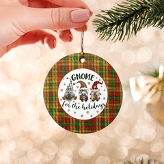 Clan Strathearn Modern Tartan Tartan Crest Gnome Round Ceramic Ornament AJ99 Strathearn Modern Tartan Tartan Christmas   