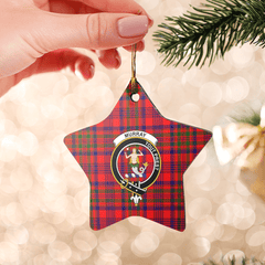 Clan Murray of Tulloch Modern Tartan Crest Star Ceramic Ornament RJ23 Murray of Tulloch Modern Tartan Tartan Christmas   
