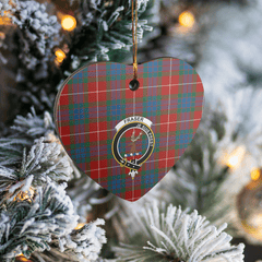 Clan Fraser Ancient Tartan Crest Heart Ceramic Ornament TT81 Fraser Ancient Tartan Tartan Christmas   