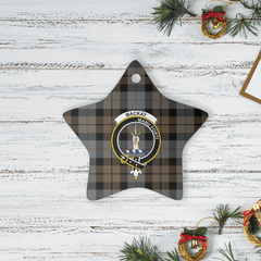 Clan MacKay Weathered Tartan Crest Star Ceramic Ornament LG10 MacKay Weathered Tartan Tartan Christmas   