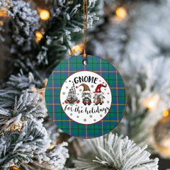 Clan Carmichael Ancient Tartan Tartan Crest Gnome Round Ceramic Ornament FJ53 Carmichael Ancient Tartan Tartan Christmas   
