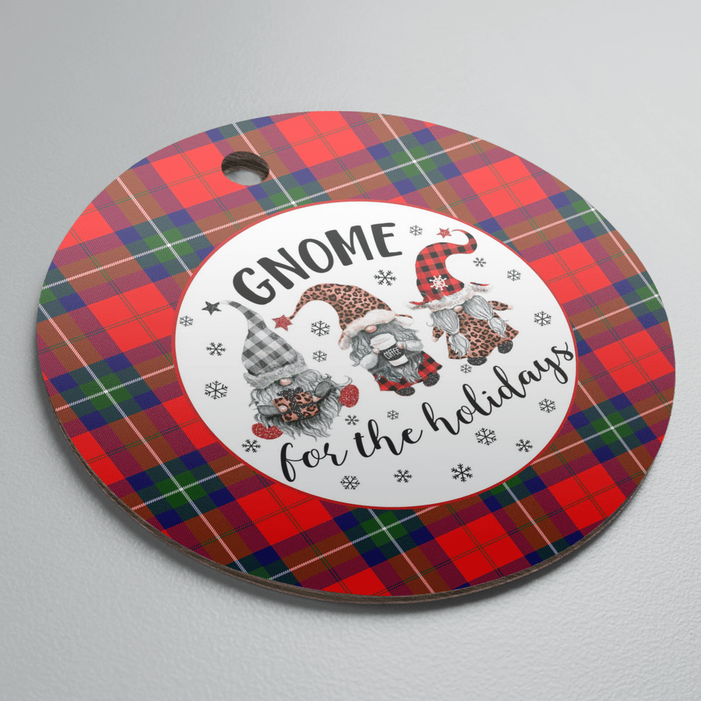 Clan Ruthven Modern Tartan Tartan Crest Gnome Round Ceramic Ornament ME56 Ruthven Modern Tartan Tartan Christmas   
