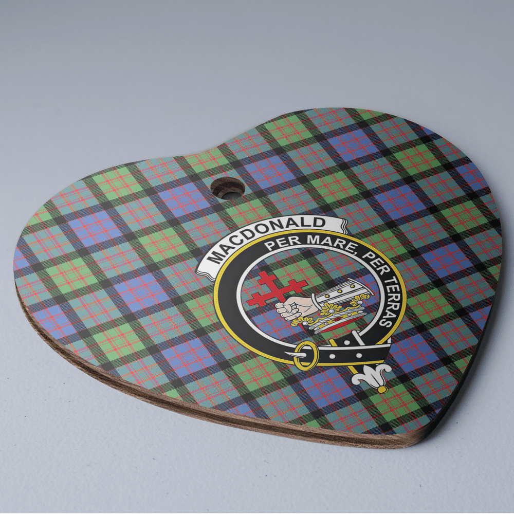 Clan MacDonald Ancient Tartan Crest Heart Ceramic Ornament LH98 MacDonald Ancient Tartan Tartan Christmas   