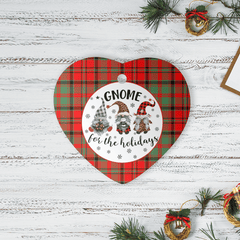 Clan Macnish Modern Tartan Tartan Crest Gnome Heart Ceramic Ornament AR81 Macnish Modern Tartan Tartan Christmas   