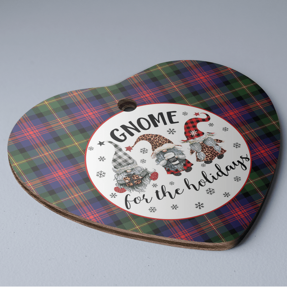 Clan Logan Modern Tartan Tartan Crest Gnome Heart Ceramic Ornament TF27 Logan Modern Tartan Tartan Christmas   