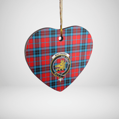 Clan MacTavish Modern Tartan Crest Heart Ceramic Ornament TC68 MacTavish Modern Tartan Tartan Christmas   