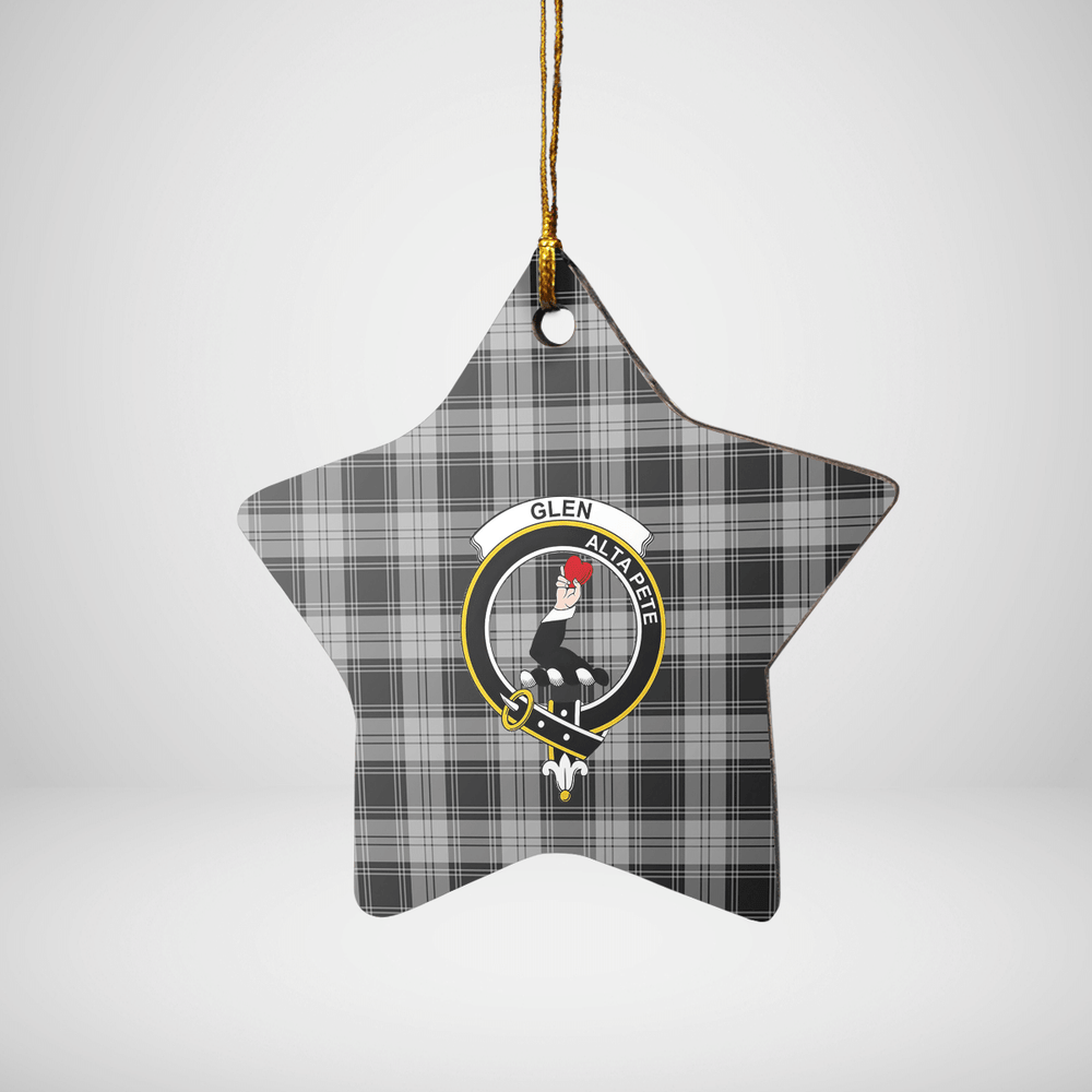 Clan Glen Tartan Crest Star Ceramic Ornament IC57 Glen Tartan Tartan Christmas   