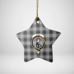 Clan Glen Tartan Crest Star Ceramic Ornament IC57 Glen Tartan Tartan Christmas   