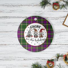 Clan Taylor Tartan Tartan Crest Gnome Round Ceramic Ornament GJ91 Taylor Tartan Tartan Christmas   