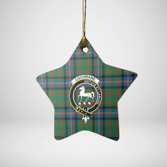 Clan Cochrane Ancient Tartan Crest Star Ceramic Ornament JW19 Cochrane Ancient Tartan Tartan Christmas   