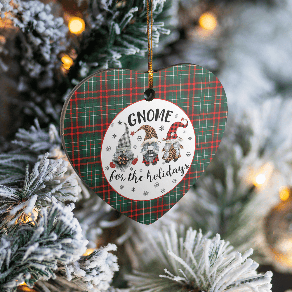 Clan MacDiarmid Modern Tartan Tartan Crest Gnome Heart Ceramic Ornament GU94 MacDiarmid Modern Tartan Tartan Christmas   