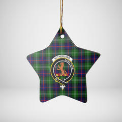 Clan Sutherland Modern Tartan Crest Star Ceramic Ornament NC73 Sutherland Modern Tartan Tartan Christmas   