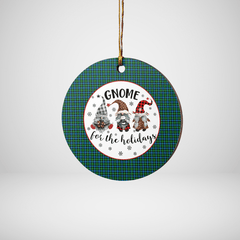 Clan Lammie Tartan Tartan Crest Gnome Round Ceramic Ornament PO63 Lammie Tartan Tartan Christmas   
