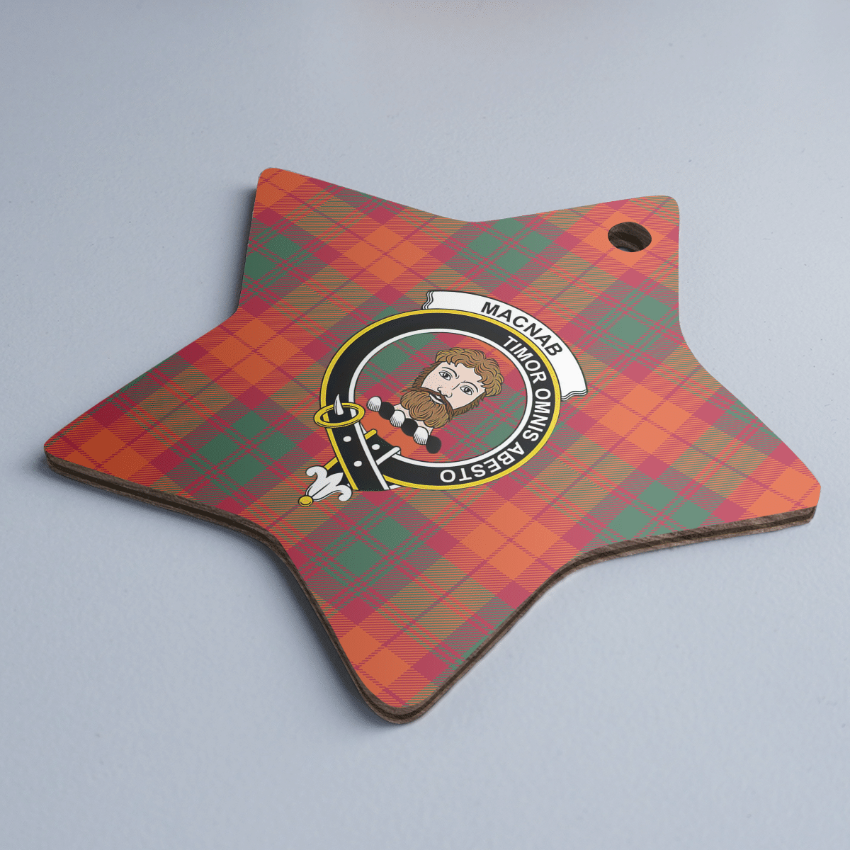 Clan MacNab Ancient Tartan Crest Star Ceramic Ornament VG34 MacNab Ancient Tartan Tartan Christmas   