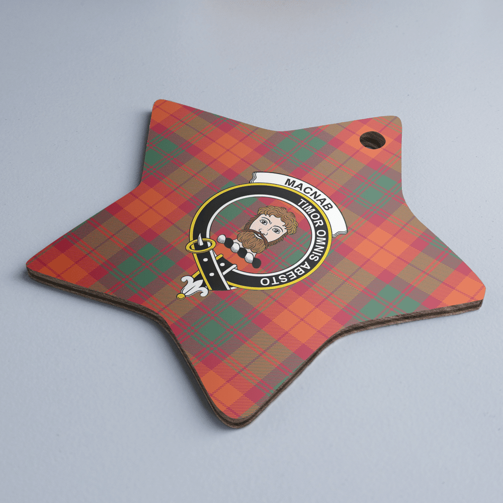 Clan MacNab Ancient Tartan Crest Star Ceramic Ornament VG34 MacNab Ancient Tartan Tartan Christmas   