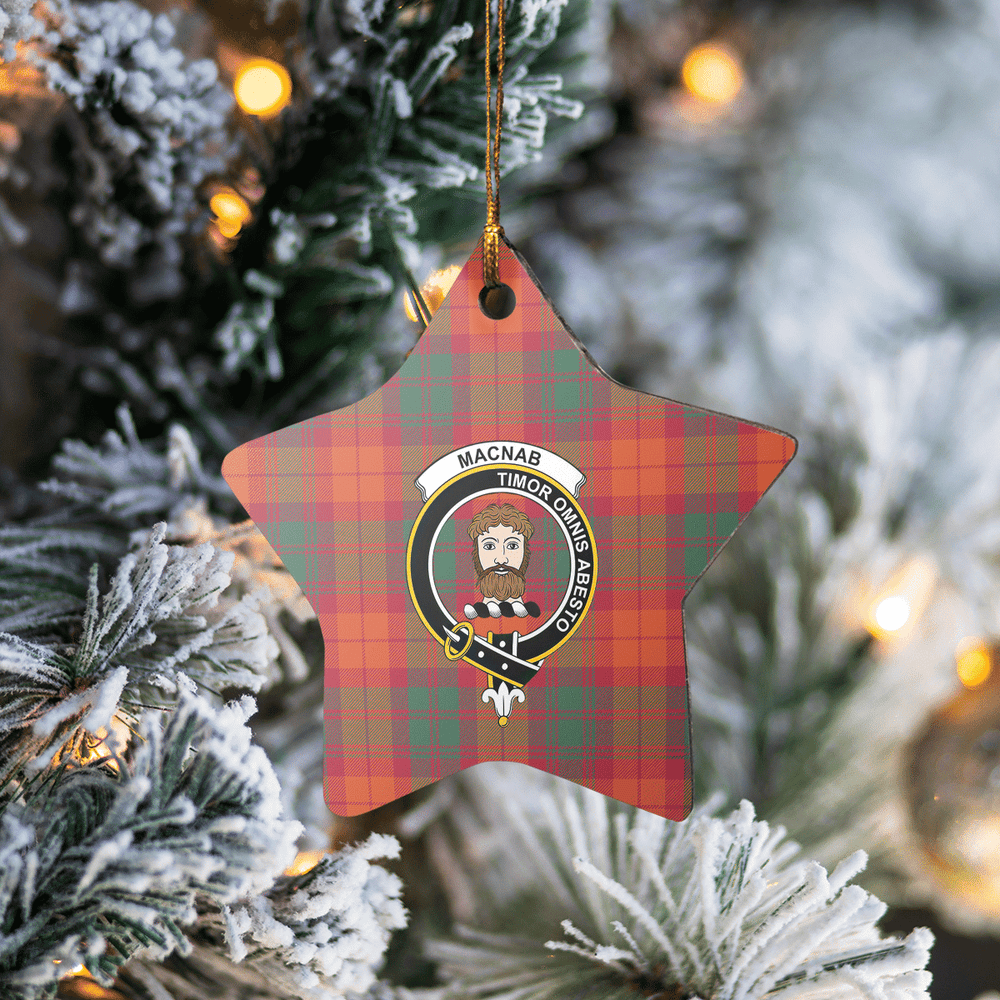 Clan MacNab Ancient Tartan Crest Star Ceramic Ornament VG34 MacNab Ancient Tartan Tartan Christmas   