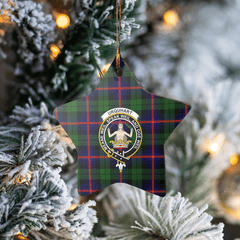 Clan Urquhart Modern Tartan Crest Star Ceramic Ornament YG35 Urquhart Modern Tartan Tartan Christmas   