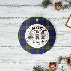 Clan Newman Tartan Tartan Crest Gnome Round Ceramic Ornament DK70 Newman Tartan Tartan Christmas   