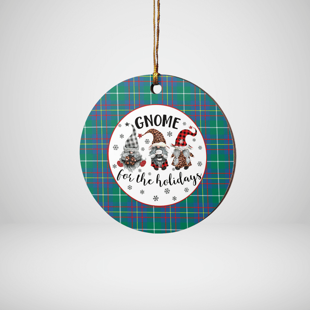 Clan Inglis Ancient Tartan Tartan Crest Gnome Round Ceramic Ornament JZ27 Inglis Ancient Tartan Tartan Christmas   
